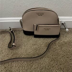 Kate Spade Tan and Black Crossbody Bag Set